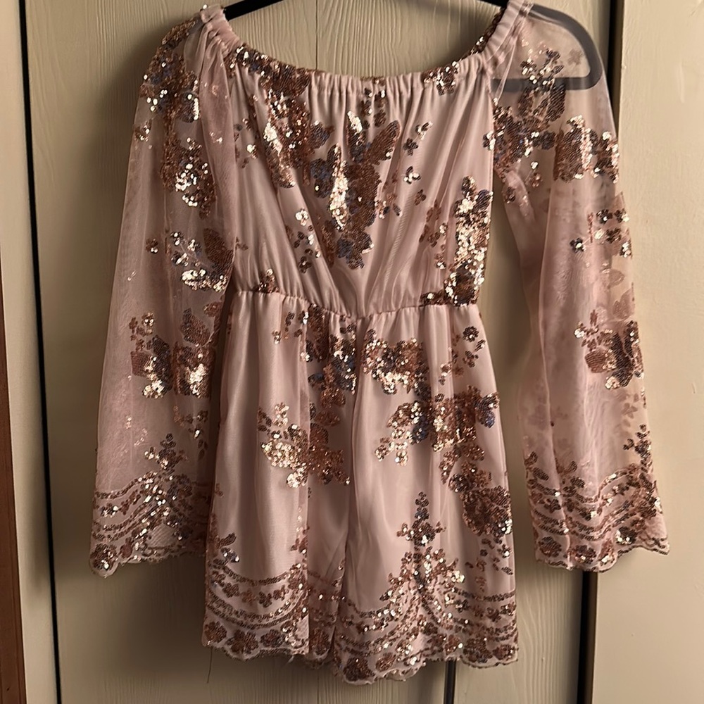 Gold/sequin romper